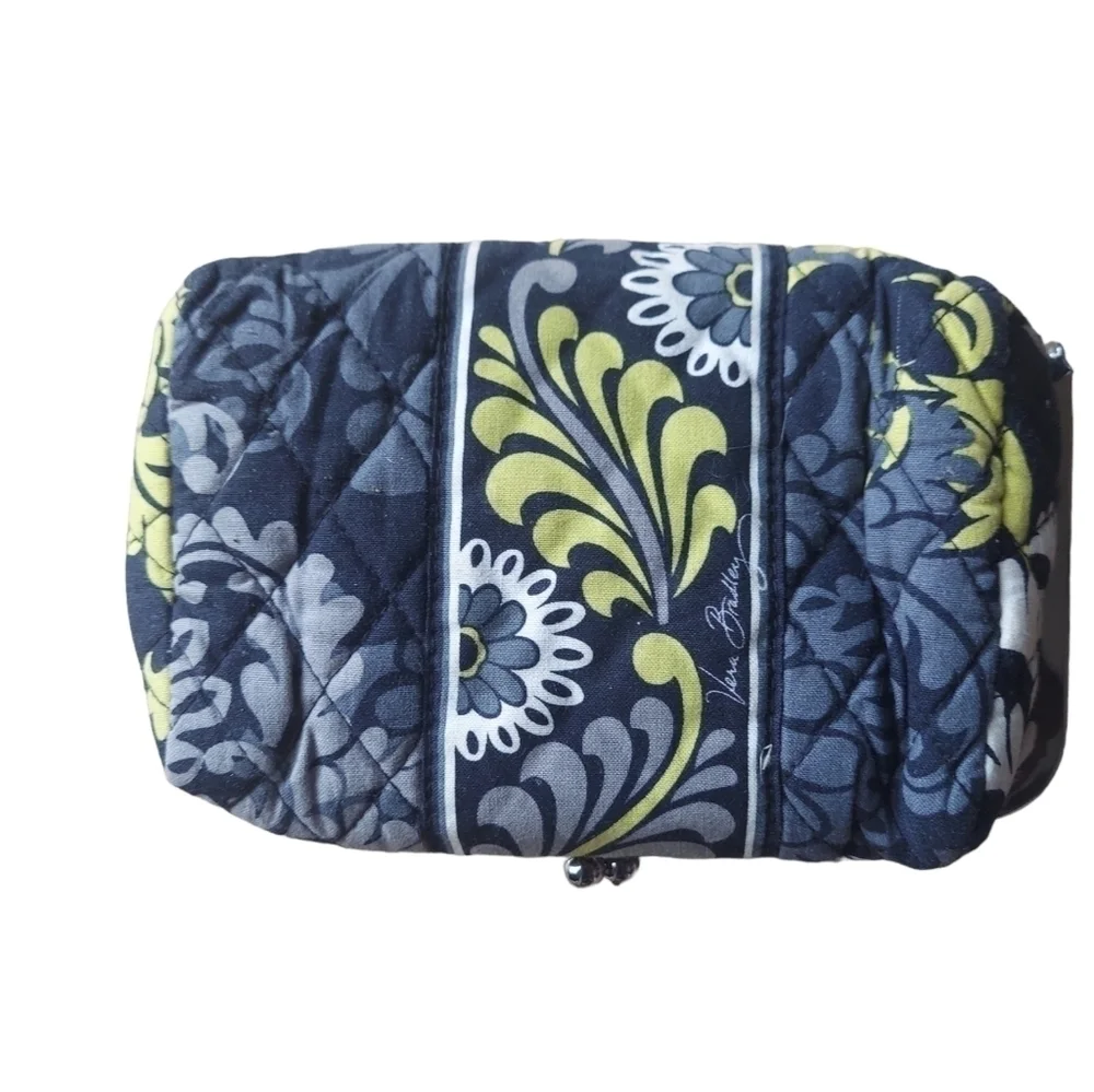 VERA Bradley black and lime‎ green wallet